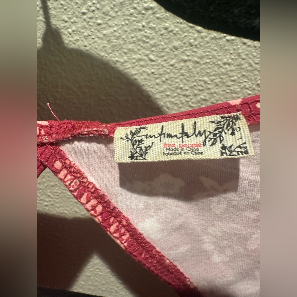 Free People Red and White Floral Top - Picture 3 of 5